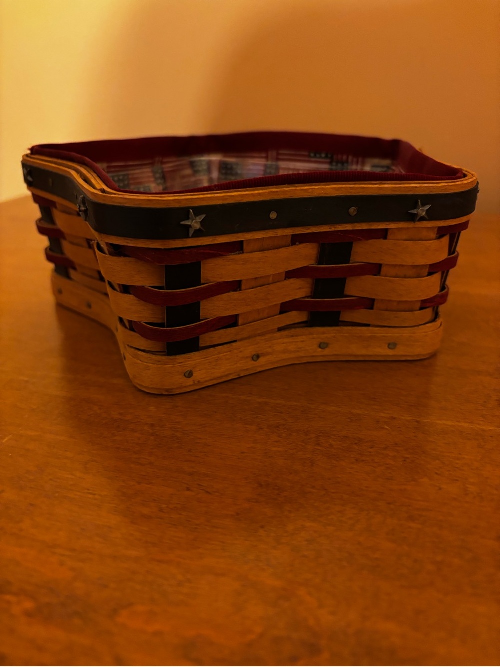 Signed Longaberger Proudly American 30th Anniversary Little Star Basket